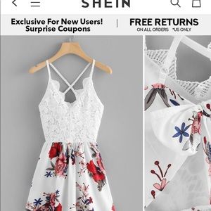 A cute flowered laced dress